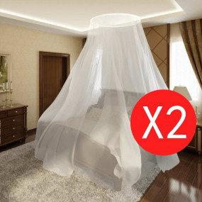 2 pcs Mosquito Net Bed Net Set Round 1' 10" x 10' 8" x ...