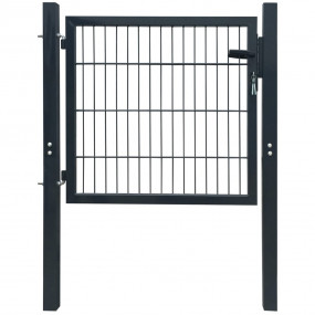 Fence Gate Steel Anthracite 41.3"x59.1"