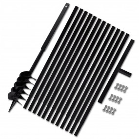 Ground Drill Handle 4.72" with Extension Tube 42'7" Ste...