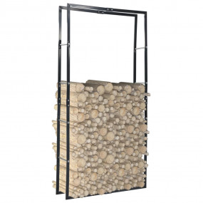 Firewood Rack Black 39.4"x9.8"x78.7" Steel