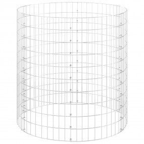 Circular Gabion Pole Galvanized Steel 39.4"x39.4"