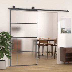 Sliding Door Frosted ESG Glass and Aluminum 40.4"x80.7"...