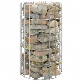 Circular Gabion Pole Galvanized Steel 11.8"x19.7"