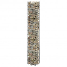 Circular Gabion Pole Galvanized Steel 11.8"x59.1"