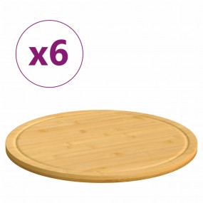 Chopping Boards 6 pcs 11.8"x0.6" Bamboo