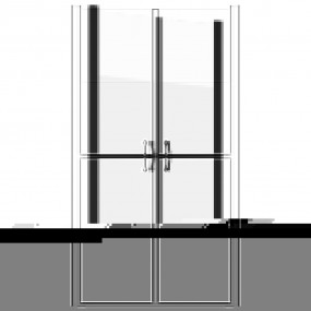 Shower Door Half Frosted ESG (34.6"-35.8")x74.8"