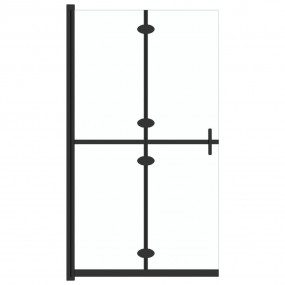 Foldable Walk-in Shower Wall Transparent ESG Glass 31.5...