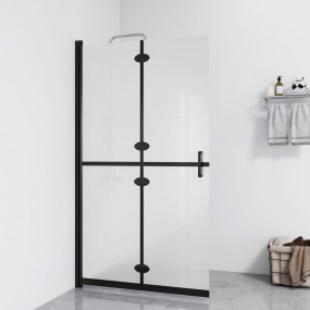 Foldable Walk-in Shower Wall Frosted ESG Glass 39.4"x74...