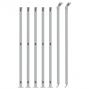 Chain Link Fence with Flange Silver 2.6'x32.8'