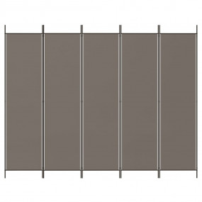 5-Panel Room Divider Anthracite 98.4"x86.6" Fabric