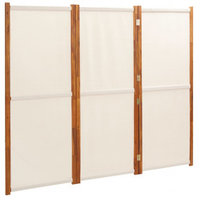 3-Panel Room Divider Cream White 82.7"x70.9"