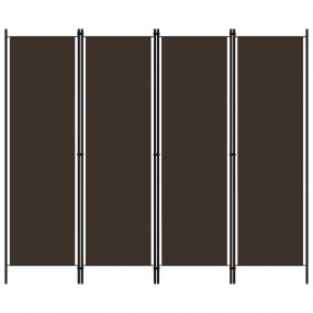 4-Panel Room Divider Brown 78.7"x70.9"