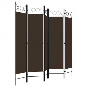 5-Panel Room Divider Brown 78.7"x70.9"