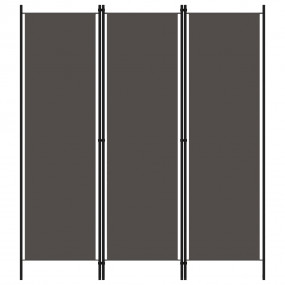 3-Panel Room Divider Anthracite 59.1"x70.9"