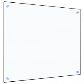 Kitchen Backsplash Transparent 27.6"x23.6" Tempered Gla...