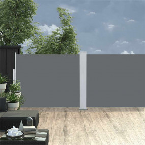 Patio Retractable Side Awning 55.1"x472.4" Anthracite
