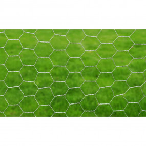 Chicken Wire Fence Galvanized Steel 82'x3.3' Silver