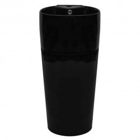 Bathroom Basin Ceramic Black 15.7"x16.3"x33.9"
