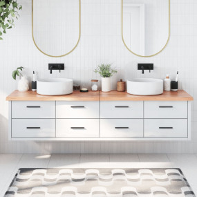 Bathroom Countertop Light Brown 78.7"x19.7"x(0.8"-1.6")...