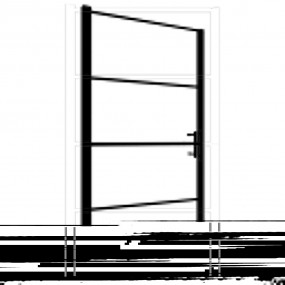 Shower Door Frost Tempered Glass 35.8"x76.8" Black