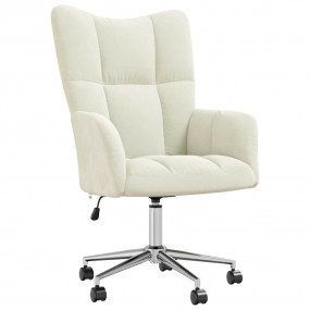 Relaxing Chair Cream White Velvet