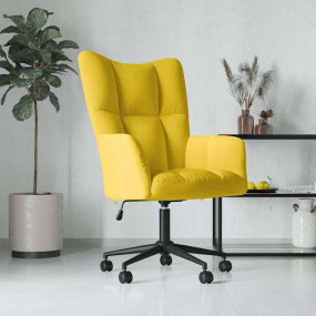 Relaxing Chair Mustard Yellow Velvet