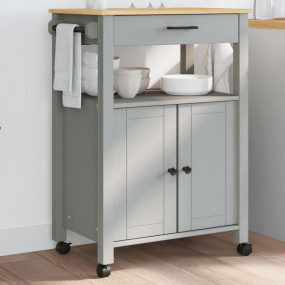 Kitchen Trolley MONZA 23.6"x15.7"x35.4" Solid Wood Pine