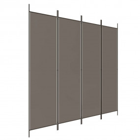 4-Panel Room Divider Anthracite 274.8"x70.9" Fabric