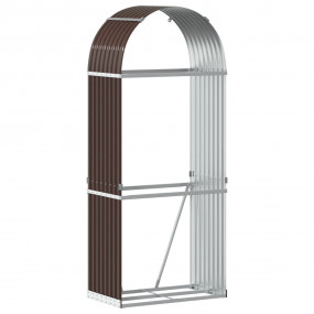 Log Holder Brown 31.5"x17.7"x74.8" Galvanized Steel