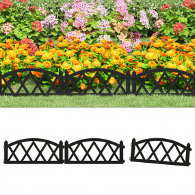 Lawn Edgings 17 pcs Black 32.8' PP