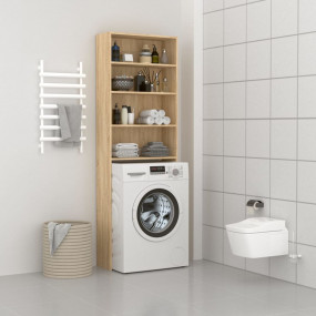 Washing Machine Cabinet Sonoma Oak 25.2"x9.4"x74.8"