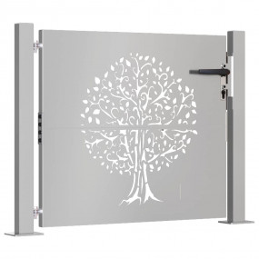 Garden Gate 41.3"x31.5" Corten Steel Tree Design