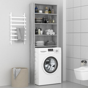 Washing Machine Cabinet Gray Sonoma 25.2"x9.4"x74.8"