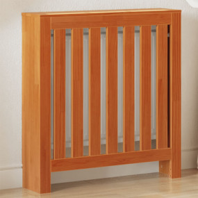 Radiator Cover Wax Brown 31.3"x7.5"x33.1" Solid Wood Pi...