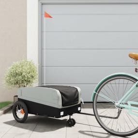 Bike Trailer Black and Gray 66.1 lb Iron