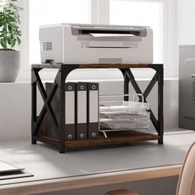 Printer Stand 2-Tier Brown Oak 17.3"x10.2"x12.4" Engine...