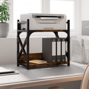 Printer Stand 2-Tier Smoked Oak 15.7"x7.9"x15.7" Engine...