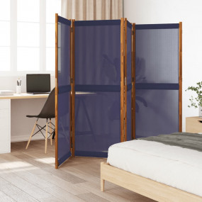 4-Panel Room Divider Dark Blue 110.2"x70.9"