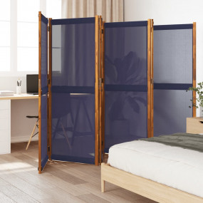 6-Panel Room Divider Dark Blue 165.4"x70.9"