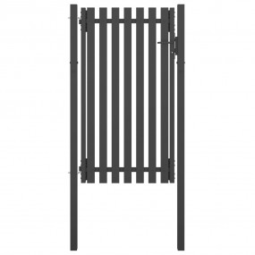 Garden Fence Gate Steel 3.3'x7.4' Anthracite