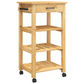 Kitchen Trolley MONZA 18.9"x15.7"x35.4" Solid Wood Pine