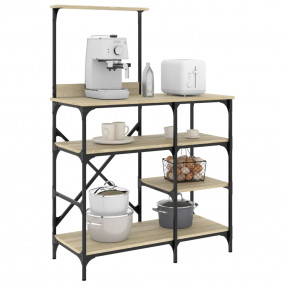 Baker's Rack Sonoma Oak 35.4"x15.7"x52" Engineered Wood...