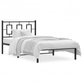 Metal Bed Frame without Mattress with Headboard Black 3...