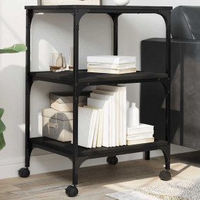 Printer Stand 3-Tier Black 19.7"x16.1"x29.5" Engineered...