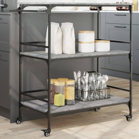 Kitchen Trolley Gray Sonoma 39.6"x19.7"x41.3" Engineere...