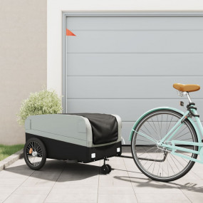Bike Trailer Black and Gray 99.2 lb Iron