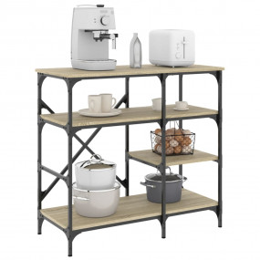 Baker's Rack Sonoma Oak 35.4"x15.7"x33.1" Engineered Wo...
