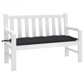 Garden Bench Cushion Black 47.2"x19.7"x2.8" Oxford Fabr...