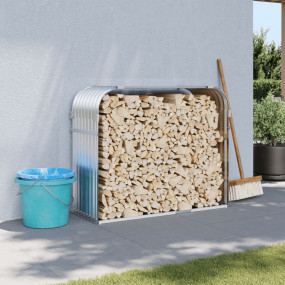 Log Holder Silver 47.2"x17.7"x39.4" Galvanized Steel