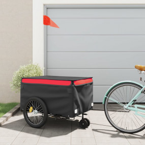 Bike Trailer Black and Red 99.2 lb Iron